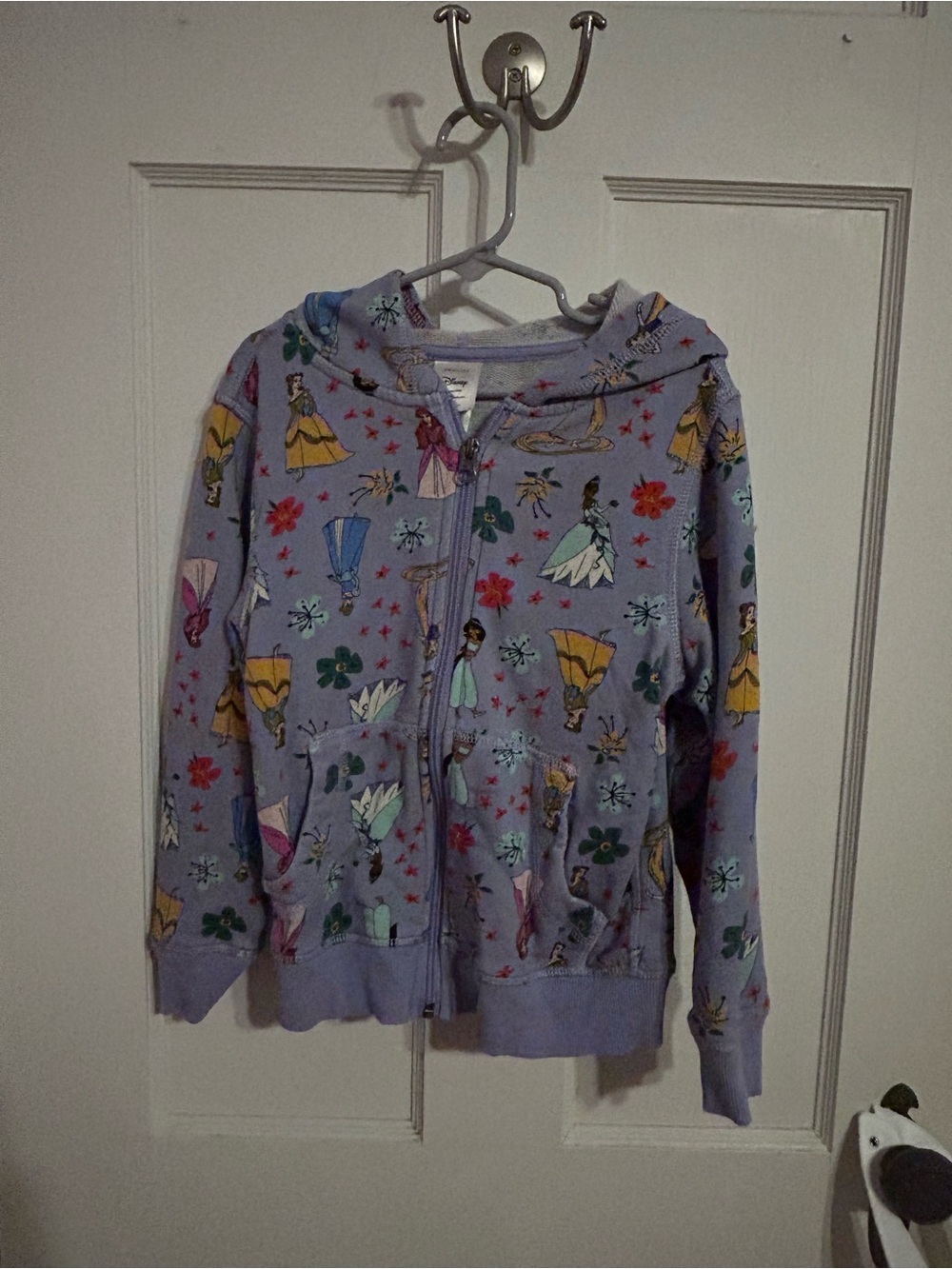 Disney Girls' Purple Princess Zip-Up Hoodie Hanna Andersson